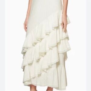 NWT Love Shack Fancy Mackenzie Skirt in antique white 8